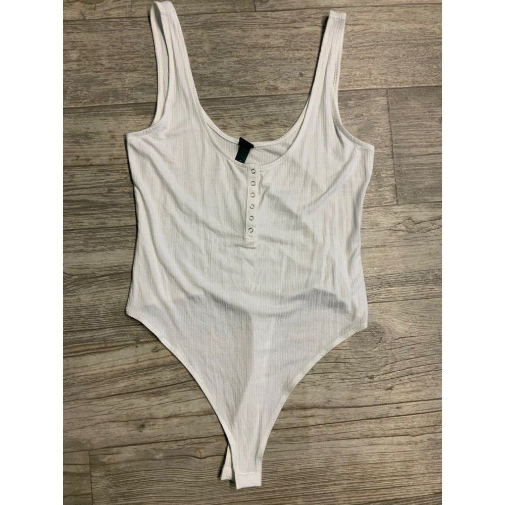 Wild Fable Ribbed Sleeveless Bodysuit Medium